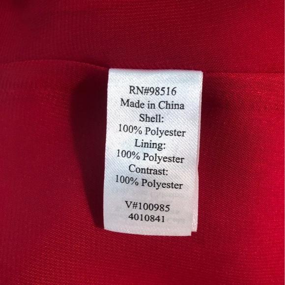 Coldwater Creek Elegant Red Button Up Satin Blouse L/S Hidden Buttons - Picture 6 of 6